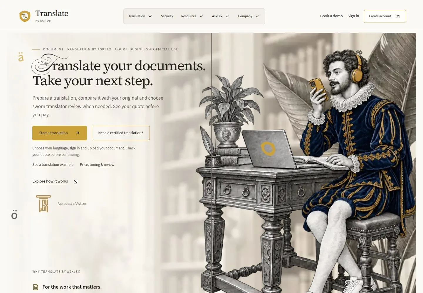 Translate — A clear next step for every document.