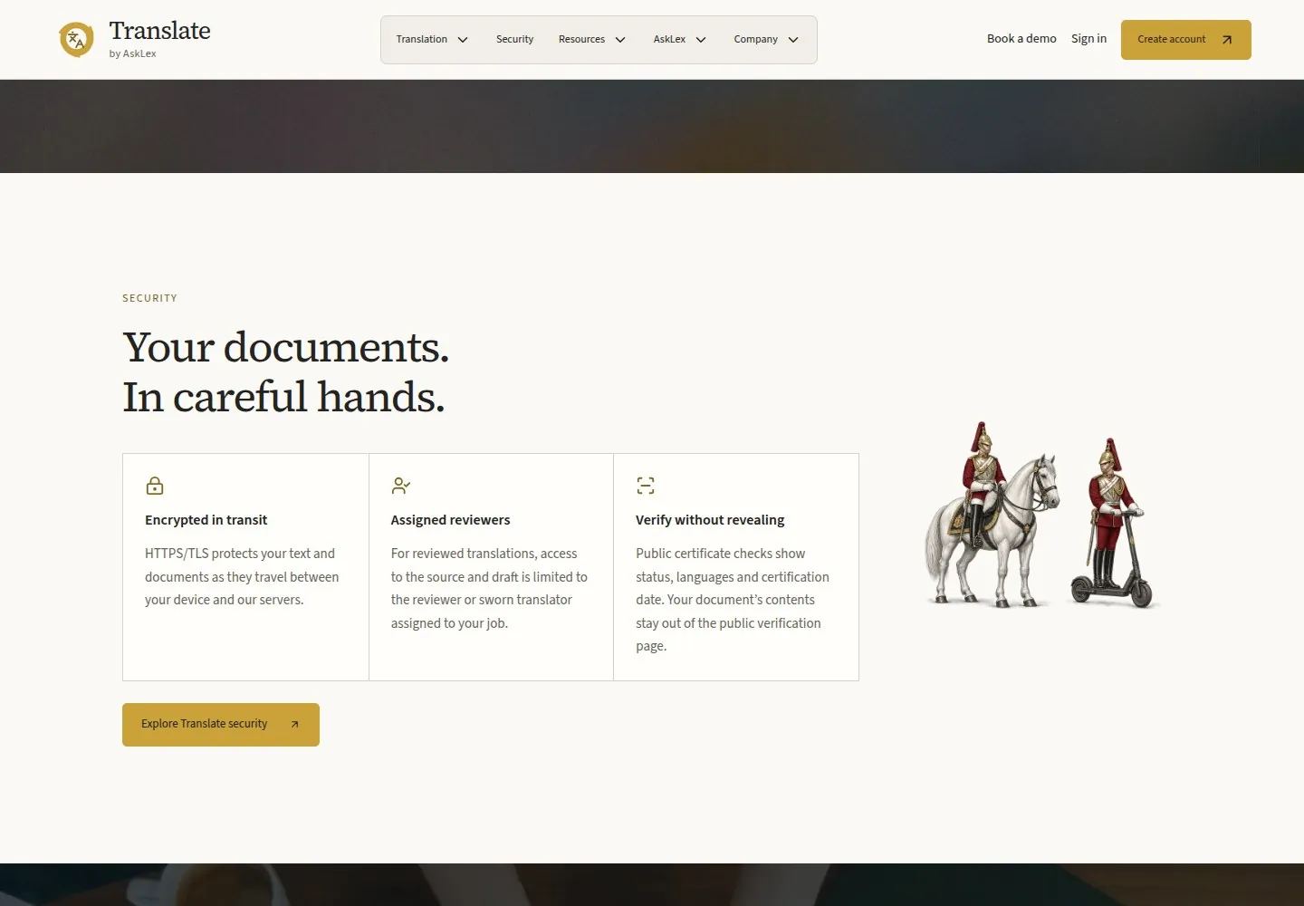 Translate — Security information